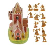 YARNOW Juego De 100 Piezas Juguetes Modelo de Caballero Soldados Juguetes de Caballeros Medievales Figuras Modelo cifra Chicos del Ejercito Juego del ejército el plastico Dorado