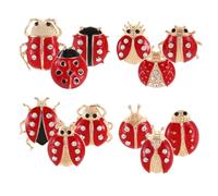 YARNOW Juego de 12 Alfileres Creativos de Mariquita y Insectos para Mujer, Aleación Diseño Delicado para Fiestas y Ceremonias