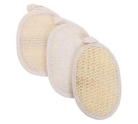 YARNOW Juego de 3 Esponjas de Lufa Naturales para Ducha Sisal y Cáñamo, Almohadillas Exfoliantes para Limpieza Profunda y Eliminación de Piel Muerta en Spa y Uso Diario