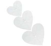 YARNOW Juego de 3 Reglas Acrílicas en Forma de Corazón para Patchwork y Proyectos de Bordado, Ligeras y Duraderas, Herramienta Práctica para Costura