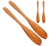 YARNOW Juego de 4 Cuchillos de Mantequilla de Madera para Untar y Cortar Tostadas, Utensilios de Cocina para Uso en Casa y Tiendas de Postres