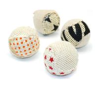 YARNOW Juego de 4 Esferas de Juguete para Gatos y Gatitos de 5 Cm en Lona Confiable para Atraer Atención y Estimular el Juego Interactivo