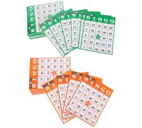 YARNOW Juego de Bingo 60 Tarjetas de Papel Recubierto Lotería Creativa para Desarrollo Intelectual Color Aleatorio Adecuado para Jugar Amigos Familia