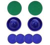 YARNOW Juego de Discos y Empujadores de Hockey de Aire 76 MM Kit de Accesorios para Mesa de Air Hockey Paletas y Piezas de Repuesto en Color Azul Eléctrico Compatibles para Sala de