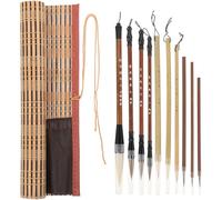 YARNOW Juego de Pinceles para Caligrafía para Principiantes, Set de Pinceles de Madera que Escriben Suavemente y No Sueltan Pelo, Adecuado para Pintura y Escritura