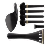 YARNOW Juego de Repuestos Diseño Clásico Elegante para Violín 4/4 de Ébano Cordal, Clavijas y Barbada y Características Estables para DIY Tu Violín