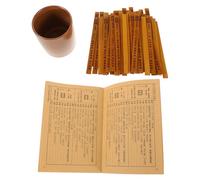 YARNOW Juego de Varitas Fortuna Chinas de Bambú con 64 Hexagramas Instrumento de Adivinación Tradicional Accesorio para Rituales Místicos y Aprendizaje del I Ching Kit Portátil y