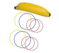YARNOW Juego Inflable Aros Plátano Amarillo de 68 CM para Playa y Piscina Incluye 4 Aros Grandes y 4 Pequeños de Colores Surtidos Juguete para Despedida de Soltera y Color Aleatorio