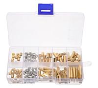 YARNOW Juego Surtido 120 Piezas Tornillos M3 y Separadores de Cobre Doble Cara, Tamaño Estándar M3, Material Aleación Resistente, para Montaje Placas Base y Dispositivos Electrónicos