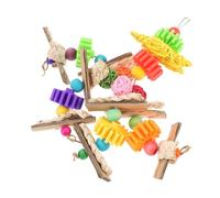 YARNOW Juguete para Loros Cartón Colorido Juguete para Pájaros Masticable Y para Tirar para Que Los Loros Jueguen