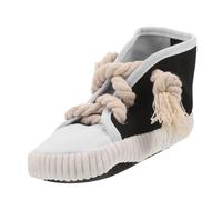 YARNOW Juguete para Perros Pequeños Mordedor de Tela en Forma de Zapato Chirriante, Material Resistente y Seguro para Limpieza Dental, Juguete Interactivo para Cachorros y Perros