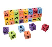 YARNOW Juguetes de Baño para 30 Piezas Letras y Números de Espuma EVA 5X5 CM Bloques de Baño Educativos para Aprender Letras y Estimular Habilidades Motrices