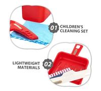 YARNOW Juguetes de Limpieza para Diseño Realista Incluye Fregona Recogedor Escoba y Cubo Kit Montessori para Imitación y Desarrollo de Responsabilidad Preescolares