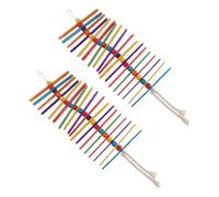 YARNOW Juguetes para Masticar para Cacatúas y Pájaros de Madera Ganchos, 2 Piezas Fáciles de Colgar Que Promueven la Fuerza en Jaulas