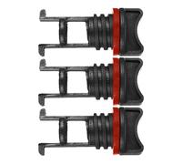 YARNOW Kit de 3 Tapones de Drenaje de Nylon para Kayak, Rosca y Junta de Goma, Color Negro y Rojo, Accesorios para Kayak y Canoa para Evitar Filtraciones y Facilitar el Vaciado