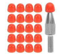 YARNOW Kit de 48 Piezas Cabezales Reemplazo Martillo Gancho Rojo para Reparación de Abolladuras, Herramientas para Quitar Abolladuras en Carrocería, Equipo Automotor para Sacar Chapa