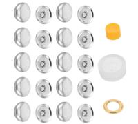 YARNOW Kit de Botones de Bricolaje 18 Mm 100 Piezas Herramienta Multifunción con Accesorios para Proyectos de Costura y Manualidades en Casa y Taller