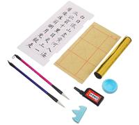 YARNOW Kit de Caligrafía para Principiantes Materiales de Arte Japoneses, Paño Práctico de Caligrafía de Plástico y Papel Absorbente para Pintura y Escritura Pincel