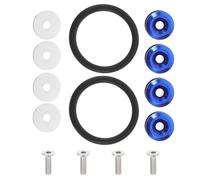 YARNOW Kit de Sujetadores de Parachoques de Coche Arandelas de Aluminio y Tornillos para Refuerzo Delantero y Trasero Fácil Instalación