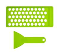 YARNOW Kit para Hacer Bálsamo Labial con Bandeja Plástica Verde de 50 Orificios, Molde para Rellenar Pintalabios de 5g, Adecuado para Elaboración Casera y Aplicación de Brillo Labial