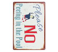 YARNOW Letrero Metálico para Piscina 20X30 CM Cartel Decorativo Vintage Resistente E Adorno Divertido para Piscina Exterior Señal de Seguridad para Jardín y Spa