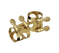 YARNOW Ligaduras de Saxofón Alto 2piezas de Cobre Dorado Ligeras y Antideslizantes para Instrumentos Diseño Simple y Elegante para Uso en Cualquier Momento