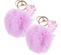 YARNOW Llavero Adorable de Unicornio en Aleación y Felpa para Bolsos y Llaves, 2 Piezas, Estilo Divertido y Práctico para Uso Prolongado Varios estilos