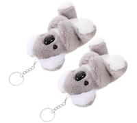 YARNOW Llavero de Peluche Koala para Mochila Relleno de Algodón Pp, Resistente y Adorable, Adecuado como Obsequio o Recuerdo para Fiestas Infantiles, Pack de 2 Unidades
