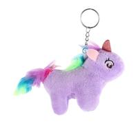 YARNOW Llavero de Unicornio de Felpa Púrpura para Niñas Colgante Adorable y Cómodo, Decoración para Fiesta y Accesorio Único para Bolso