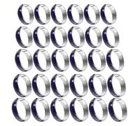 YARNOW Lote de 50 Anillos de Humor Intercambiables, Cambio de Color Según Temperatura, Acero Inoxidable, Tallas 16-20 Mm, para Mujeres, Hombres y Niños, Uso Diario y Color Aleatorio