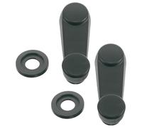 YARNOW Manijas de Ventana para Coche Negro de Plástico Manual y Transmisión, 2 Piezas para Regulador de Vidrio en Puertas Automáticas