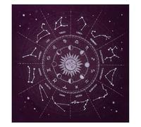 YARNOW Mantel de Adivinación del Tarot de Tela Suave Color Púrpura Tamaño Mediano Mantel de Astrología para Hogar y Fiestas para Lectura de Cartas y Suministro de Adivinación