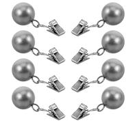YARNOW Manteles de Exterior 8 Piezas, Clips de Sujeción Antideslizantes de Acero Inoxidable Peso Metálico en Bola, Fijador de Mesa para Picnic, Camping y Terraza