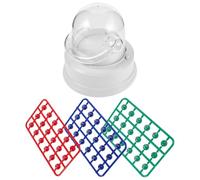 YARNOW Máquina de Bingo Portátil de Plástico, Mini Bingo Eléctrico con Bolas, para Viajes y Reuniones Familiares, para Mayores