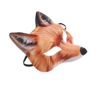 YARNOW Máscara de Cosplay de Carnaval de Halloween de Media Cara Estilo Animal Naranja de Eva, Transpirable y Reutilizable para Decoración y Disfraces en Fiestas