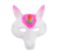 YARNOW máscara de unicornio máscara de cuerno aterrador Víspera de Todos salida máscara de caballo disfraz de unicornio adulto máscara de cabeza de animal máscara divertida PU