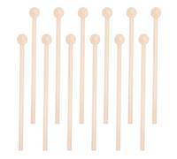 YARNOW Mazos de Percusión de Madera 12 Piezas para Xilófono y Campanas Mango Ergonómico Color Madera Natural Accesorios Ideales para Educación Musical y Principiantes