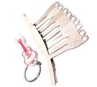 YARNOW Medidor de Radio de Guitarra Color Aleatorio con Llavero Metal Fácil de Leer y Medir Herramienta de Luthier para Configuración de Puentes y Sillines