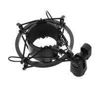 YARNOW Micrófono a Prueba De Golpes Soporte De Micrófono Con Soporte Antivibración Jaula De Espuma Con Soporte De Clip Soporte De Micrófono Invisible Clip De Micrófono Negro El Plastico