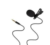 YARNOW Micrófono de Solapa Omnidireccional Mini Clip 35 MM Compatible Teléfono Móvil y PC Kit 2 Espumas Negras y 2 Rojas para Grabación Entrevistas y Streaming
