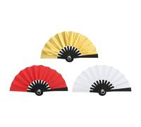 YARNOW Mini Abanicos Plegables de Papel 6 CM Set 3 Piezas para Manualidades Decoración de Muñecas y Accesorios Fotográficos