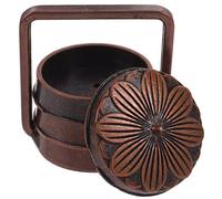YARNOW Mini Cesta De Arroz Retro Decoración Miniatura Pequeña Cesta Tejida Pequeño Tejido Muñeca Mini Cestas Mini Cesta De Juguete para Cesta Pequeña Brown Aleación