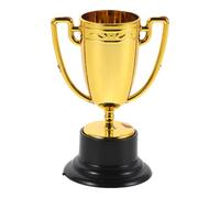 YARNOW Mini Trofeo Dorado de Plástico, Copa de Premios Pequeña Adecuado para Decoración de Estantes y Competencias de Juego en Casa