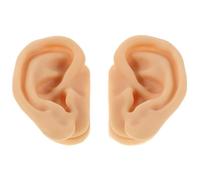 YARNOW Modelo de Oreja Falsa de Silicona Flexible 1 Par para Práctica de Masaje y Acupuntura Modelo Anatómico de Oído Humano Portátil para Formación en Salud y Enseñanza Educativa