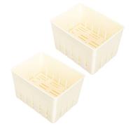YARNOW Moldes para Tofu Caseros de Plástico Amarillo, 2 Piezas, Ligeros y Seguros para Hacer Tofu en Casa, Utensilios Prácticos para Cocina