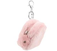 YARNOW Monedero y Almacenamiento Versátil Rosa Pequeño para Niña con Llavero de Peluche Bolso Lindo Tacto Adecuado para Uso Diario y Accesorios