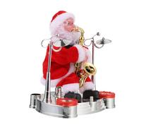 YARNOW Muñeco de Papá Noel Eléctrico de Plástico Seguro Familias, Adorno Navideño Decorativo sin Batería Adecuado para Navidad y Año