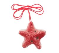 YARNOW Ocarina Cerámica de Tono C Instrumento de Viento Forma de Estrella de Mar para Juguete Educativo Musical Portátil para Estudiantes y Principiantes