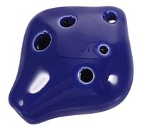 YARNOW Ocarina de Cerámica Azul Cobalto, 6 Agujeros, Tamaño Mini Portátil para Principiantes, Instrumento Musical de Viento C, Partitura y Cuerda para Colgar, Adecuado para Aprender