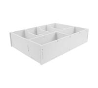 YARNOW Organizador de Monedas y Billetes para Cajón de Oficina, Caja 6 Compartimentos Horizontales, Plástico Duradero para Almacenamiento Seguro, Uso en Caja Registradora y Escritorio